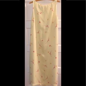 Evan Picone 90s Yellow Floral Maxi Dress